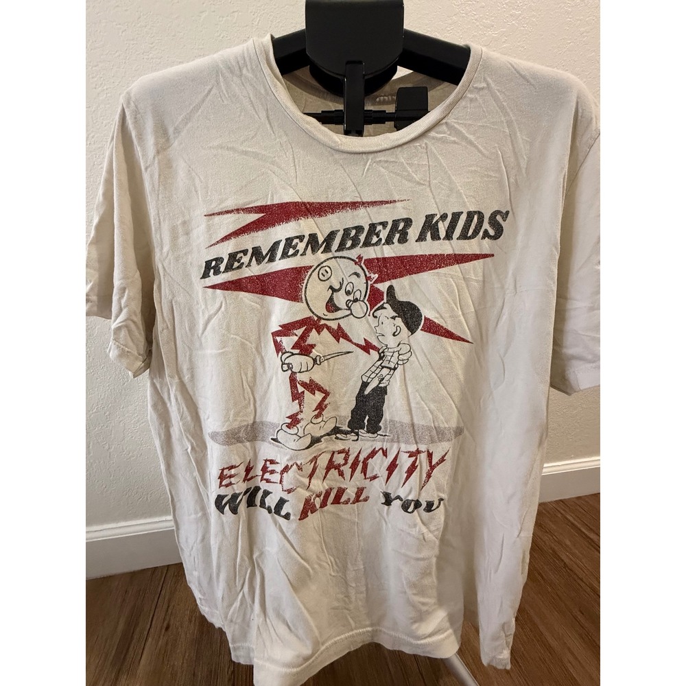 Bella Canvas Reddy Kilowatt Electricity Will Kill You Graphic Tee Cream 2XL